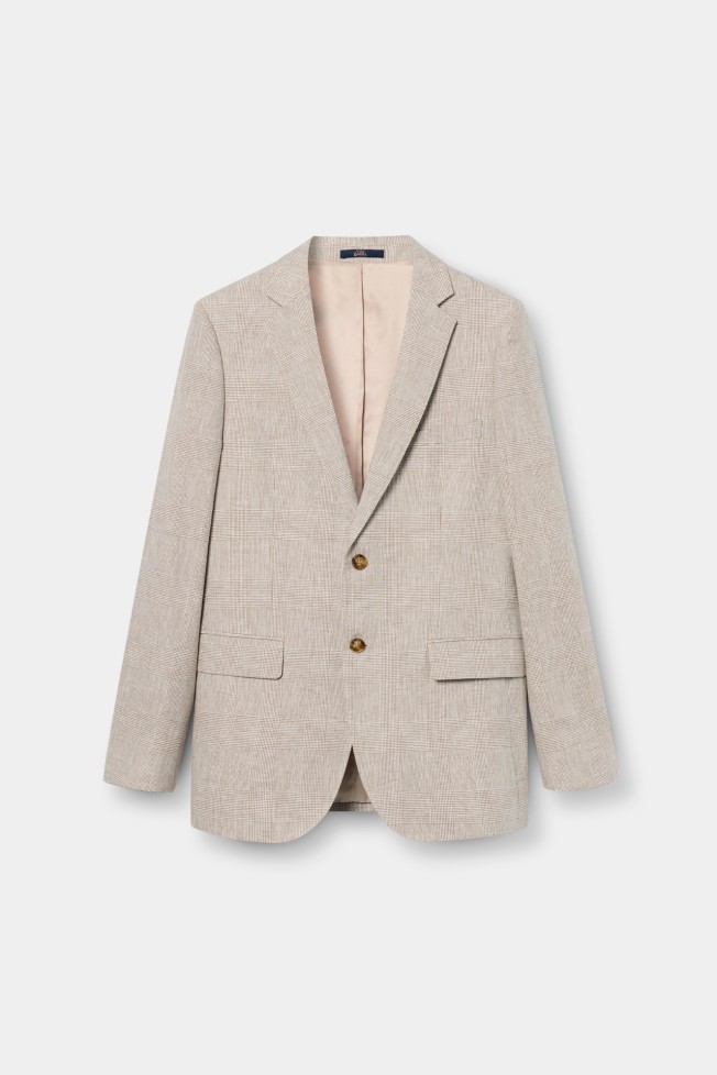 Blazer em linho e algodão slim fit Blazer em linho e algodão slim fit