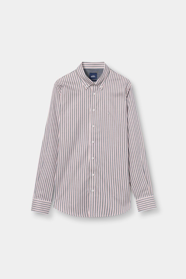 Camisa �s riscas regular fit