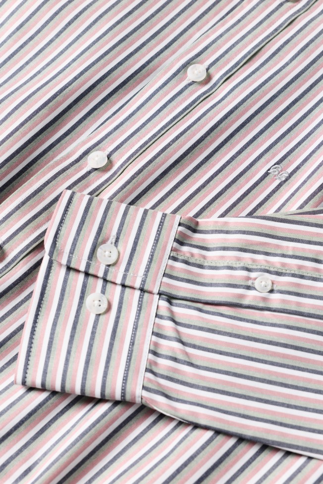 Camisa �s riscas regular fit