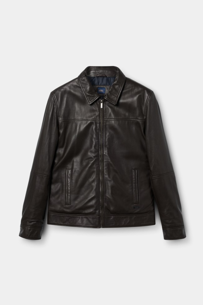 Casaco bomber em pele ovina