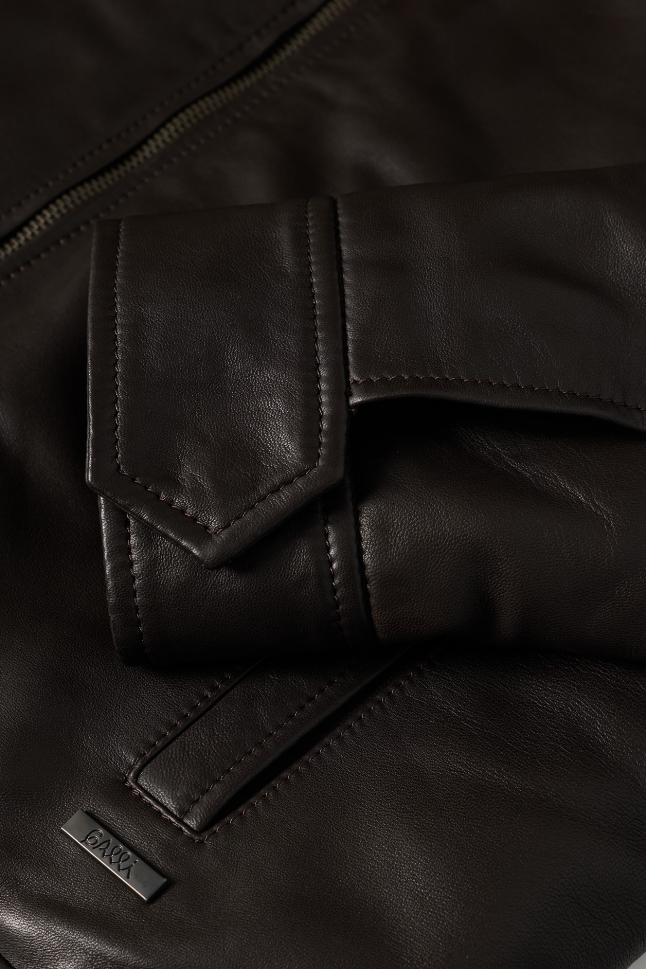 Casaco bomber em pele ovina