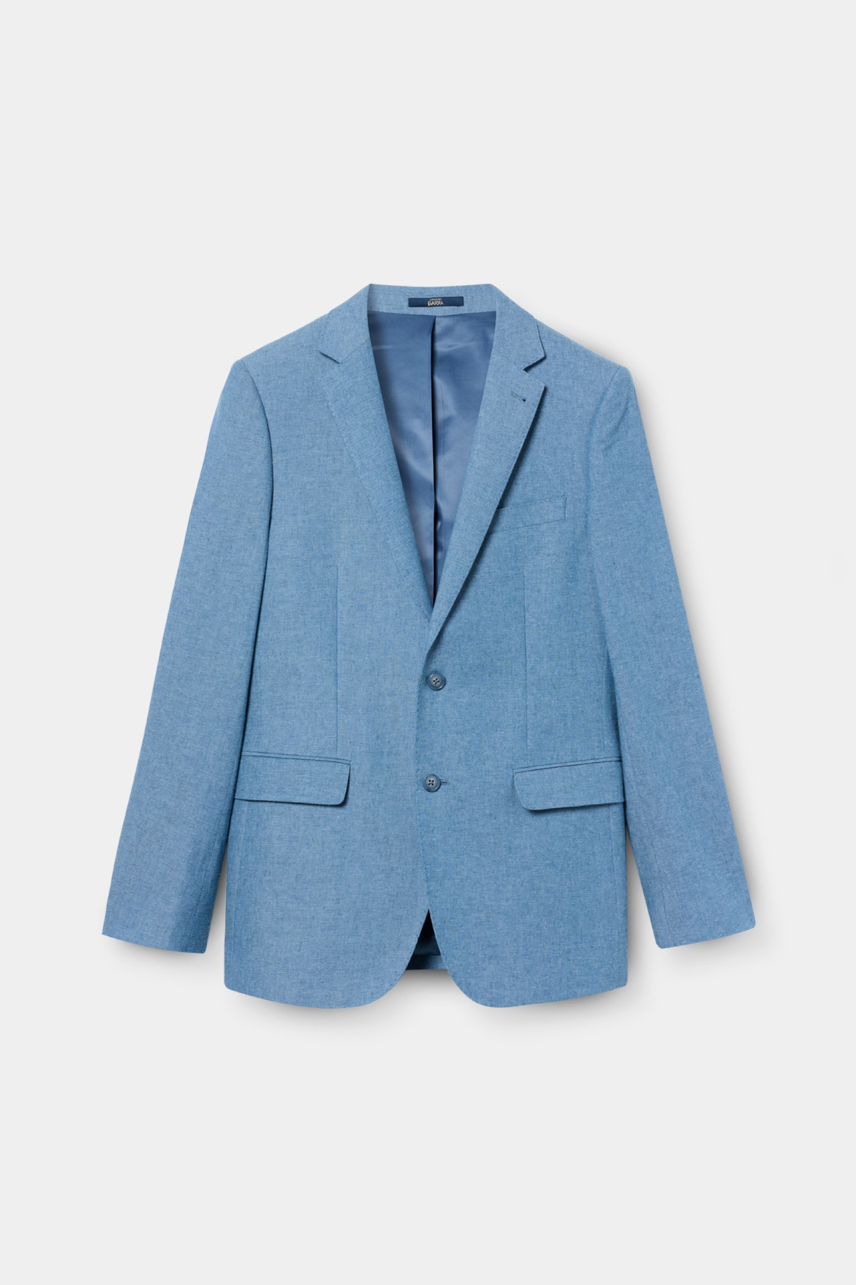 Fato clássico em algodão e linho slim fit