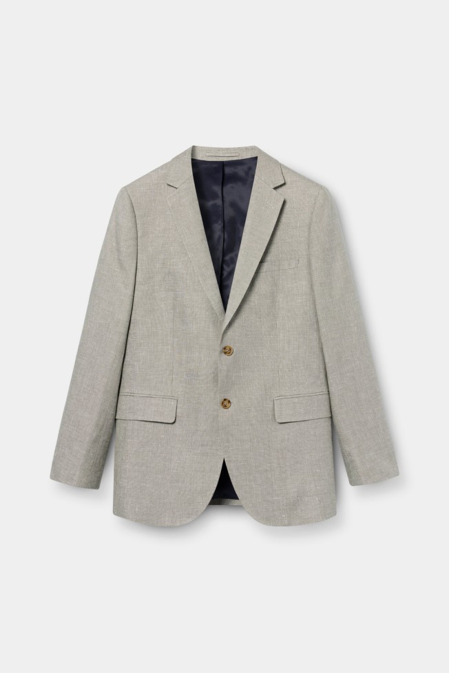 Blazer de lino y algod�n