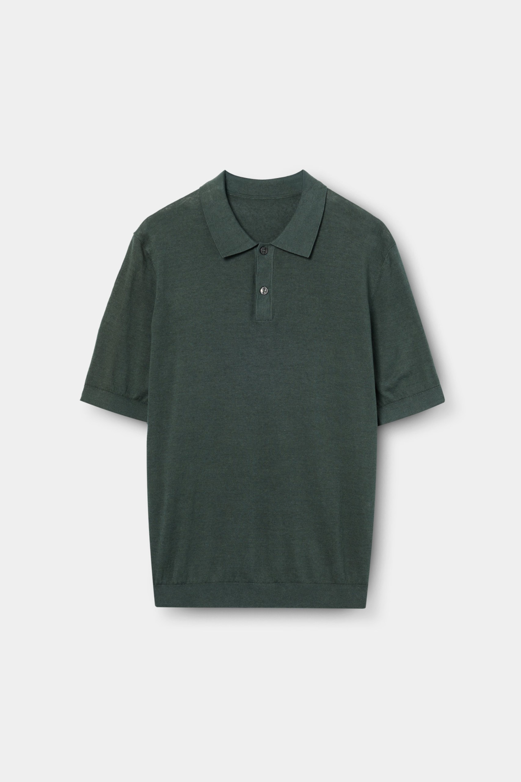 Polo de punto en lino y algodón