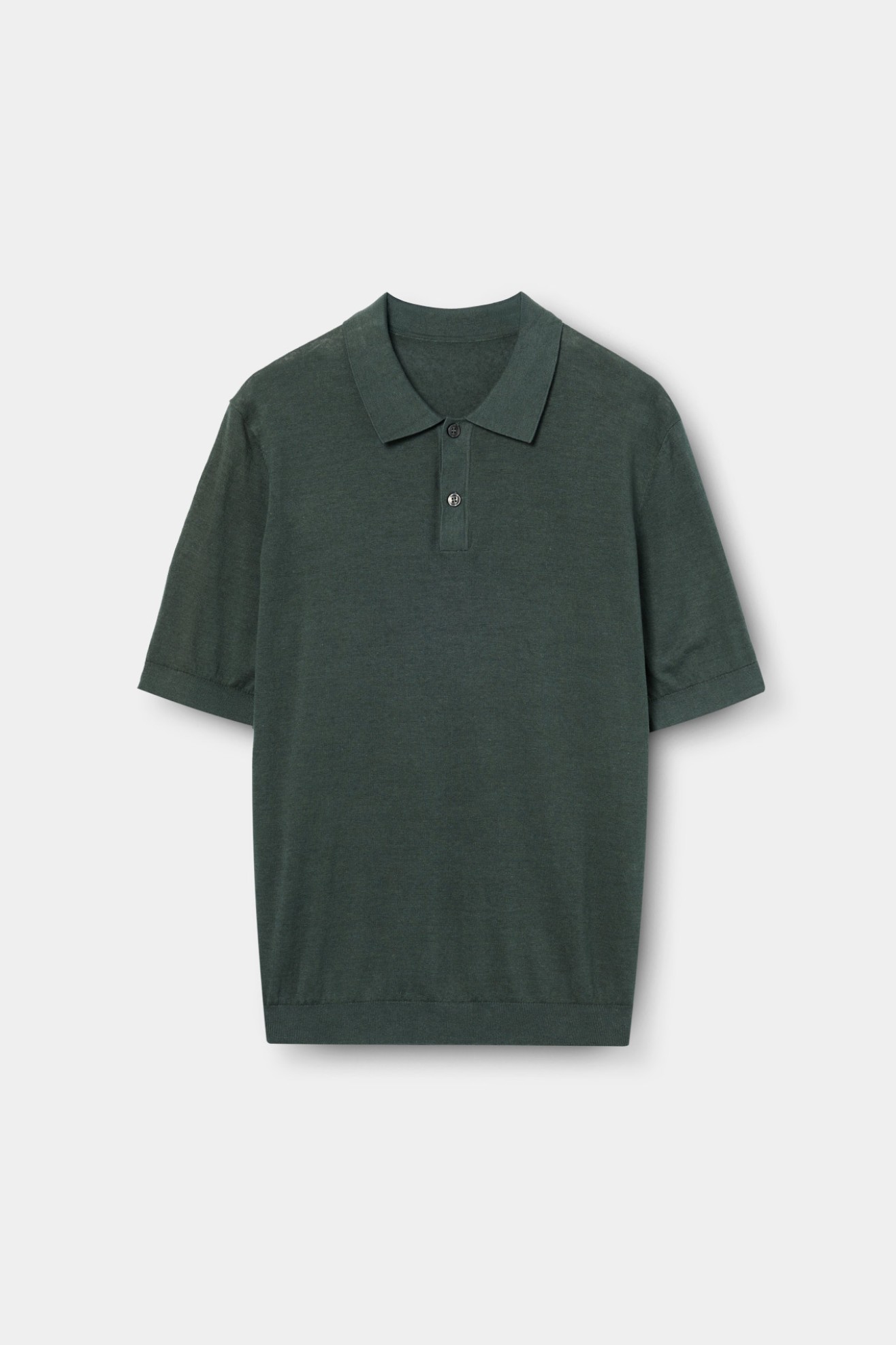 Polo tricotado em linho e algod�o