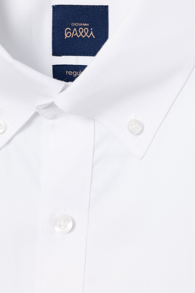 Camisa oxford de manga curta regular fit