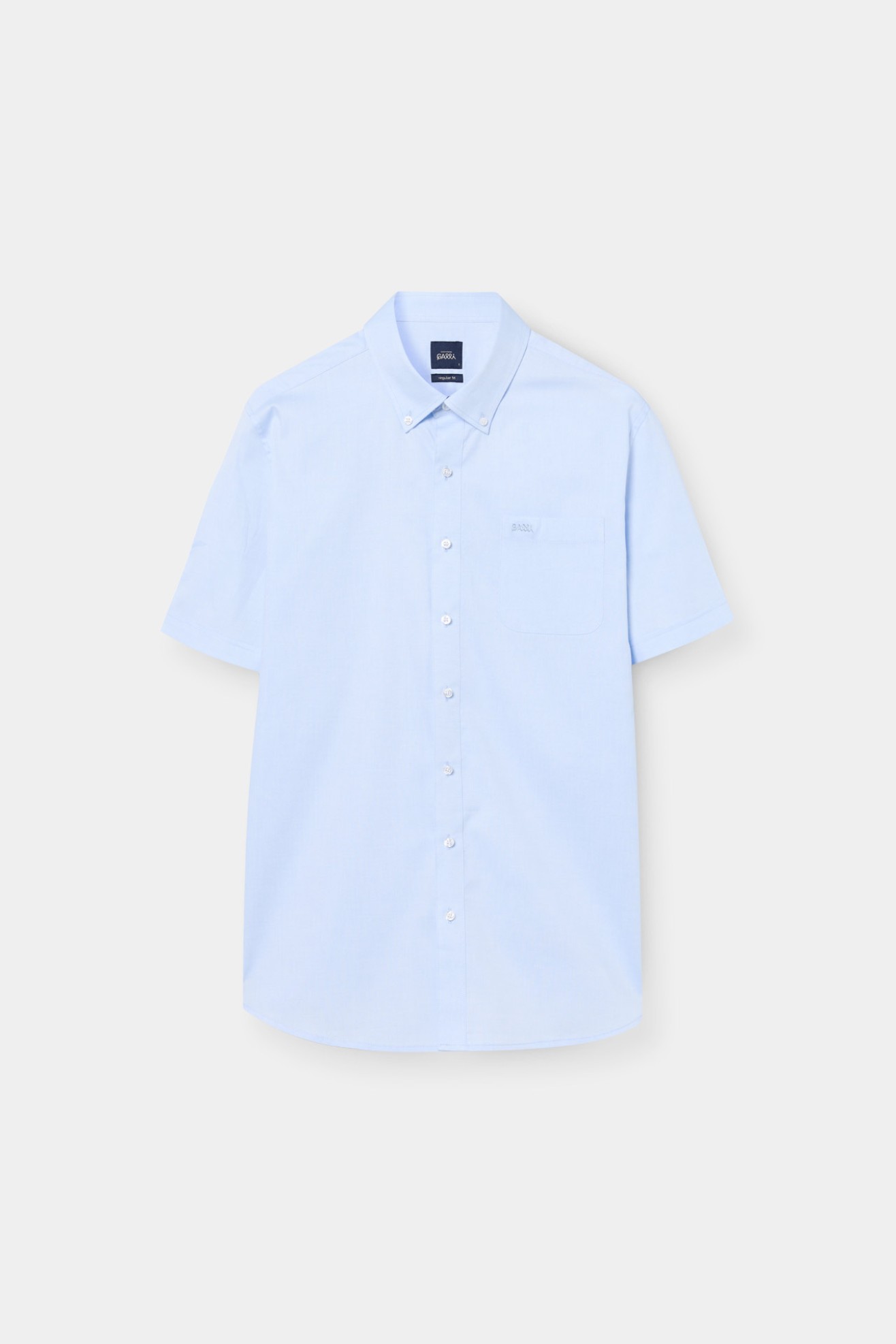 Camisa oxford de manga curta regular fit
