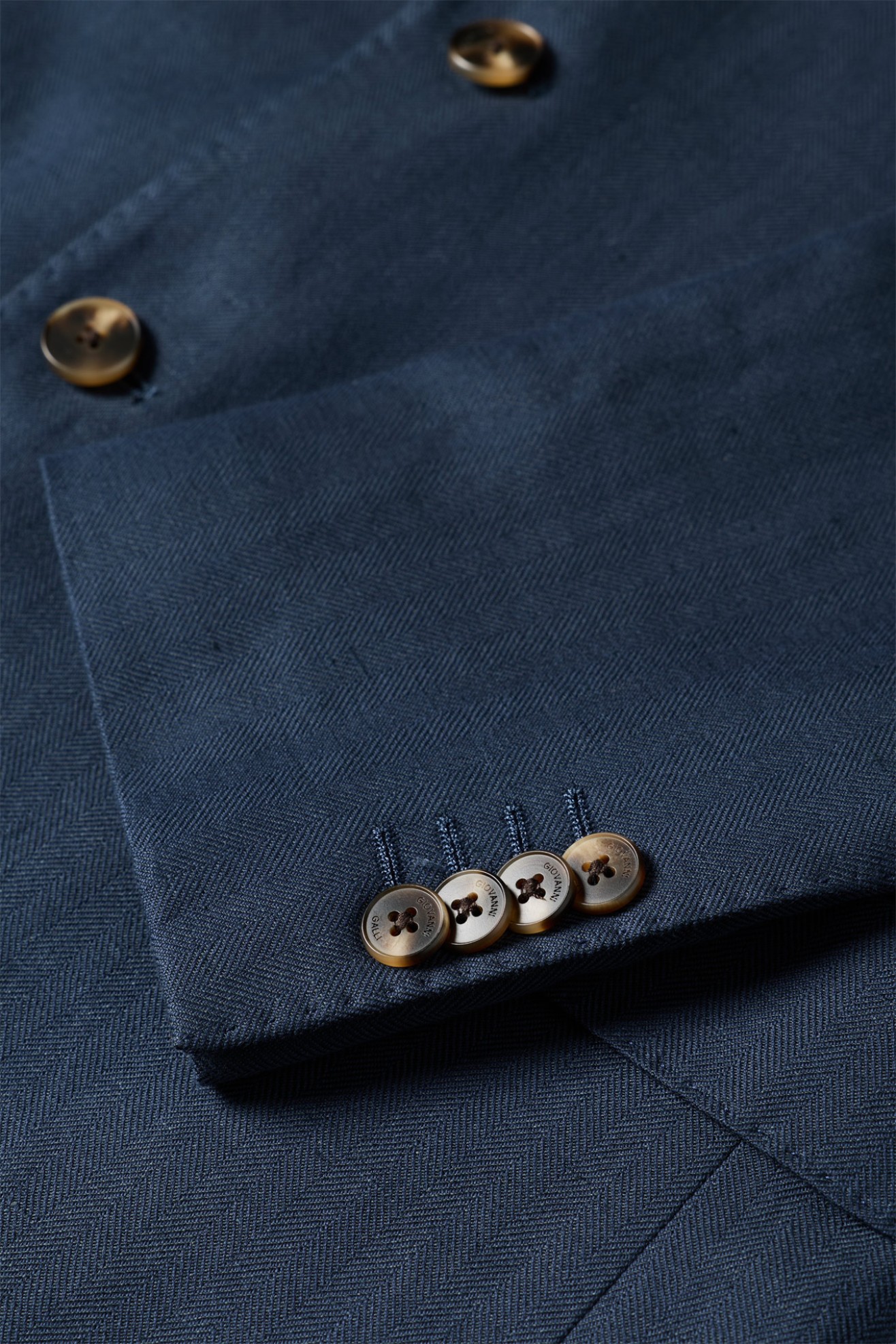 Blazer em linho e algod�o slim fit