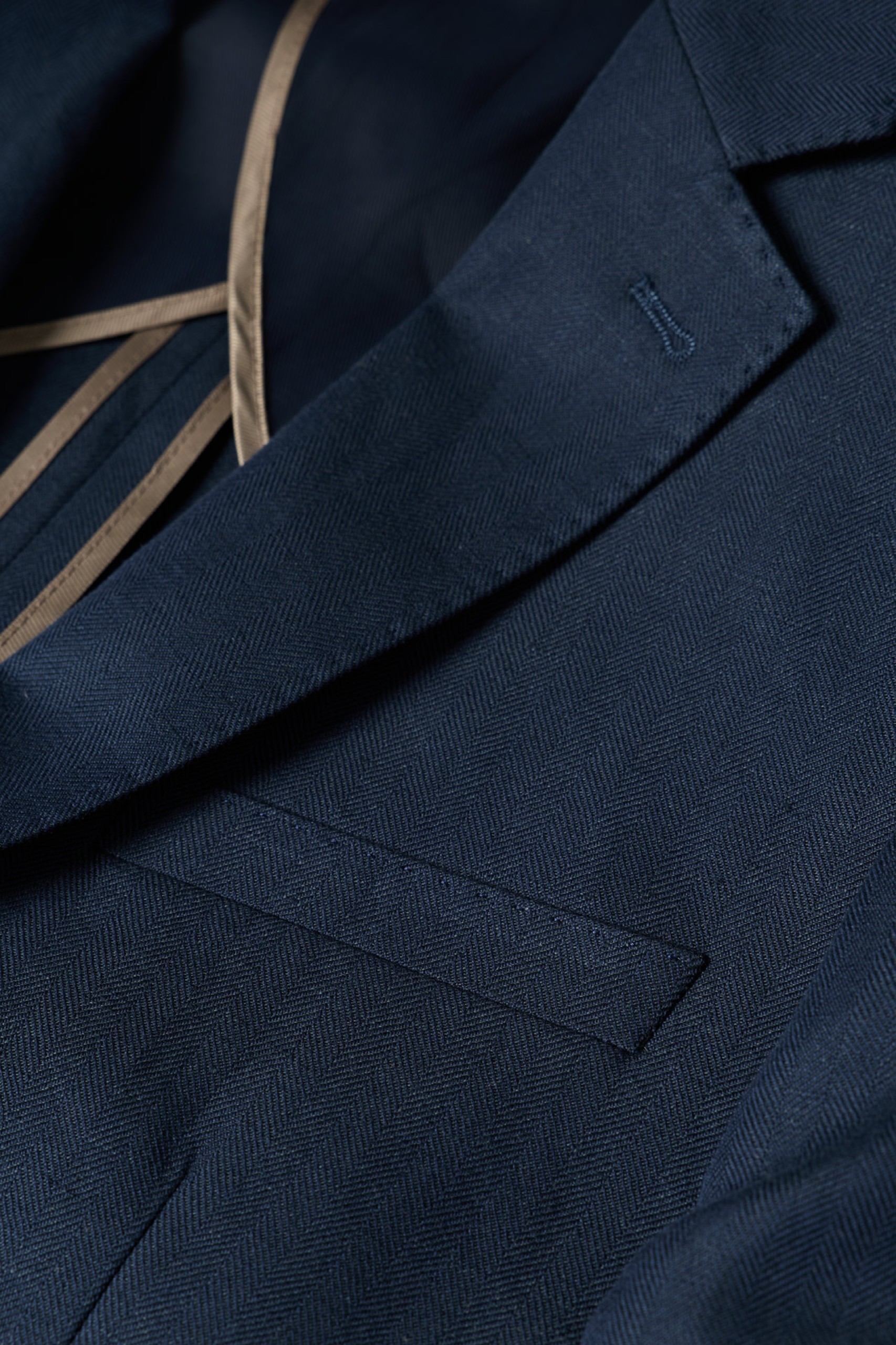 Blazer de lino y algodón slim fit