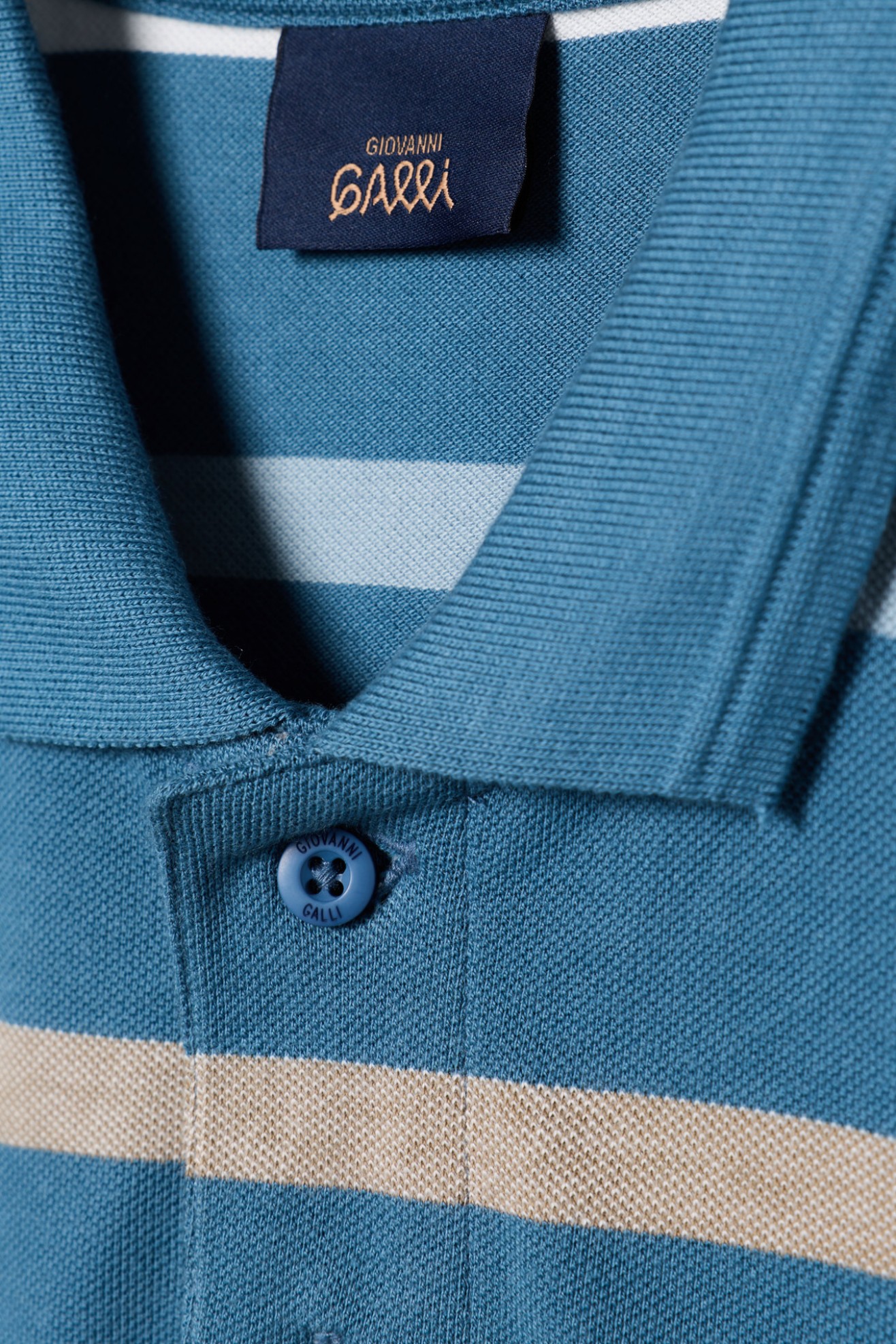 Polo de rayas en algodón