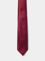 Corbata color burdeos con estampado de espiga