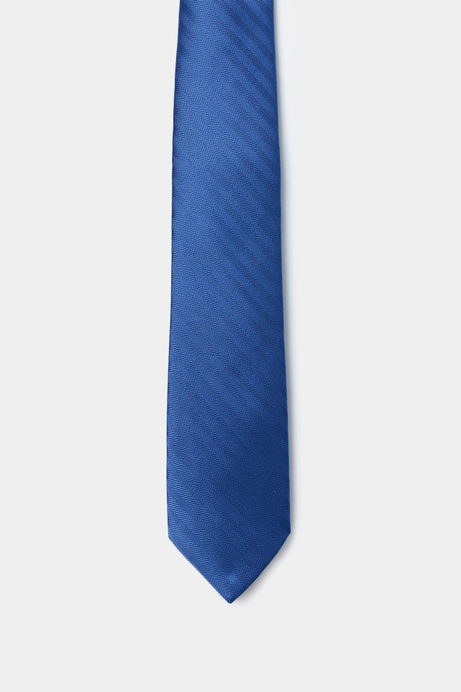 Gravata azul com padrão espinhado Gravata azul com padrão espinhado
