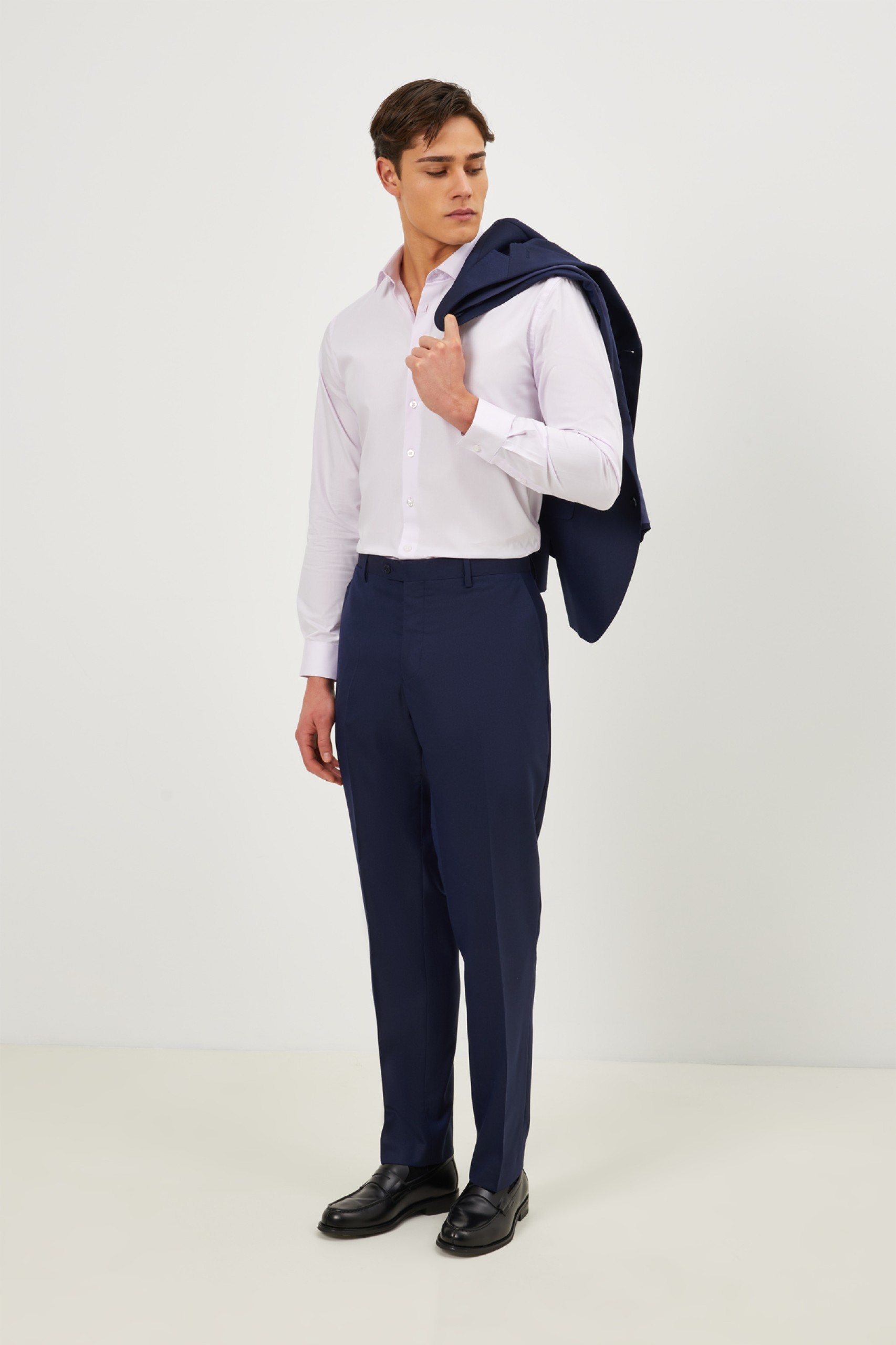 Camisa rosa de algodón de corte ajustado