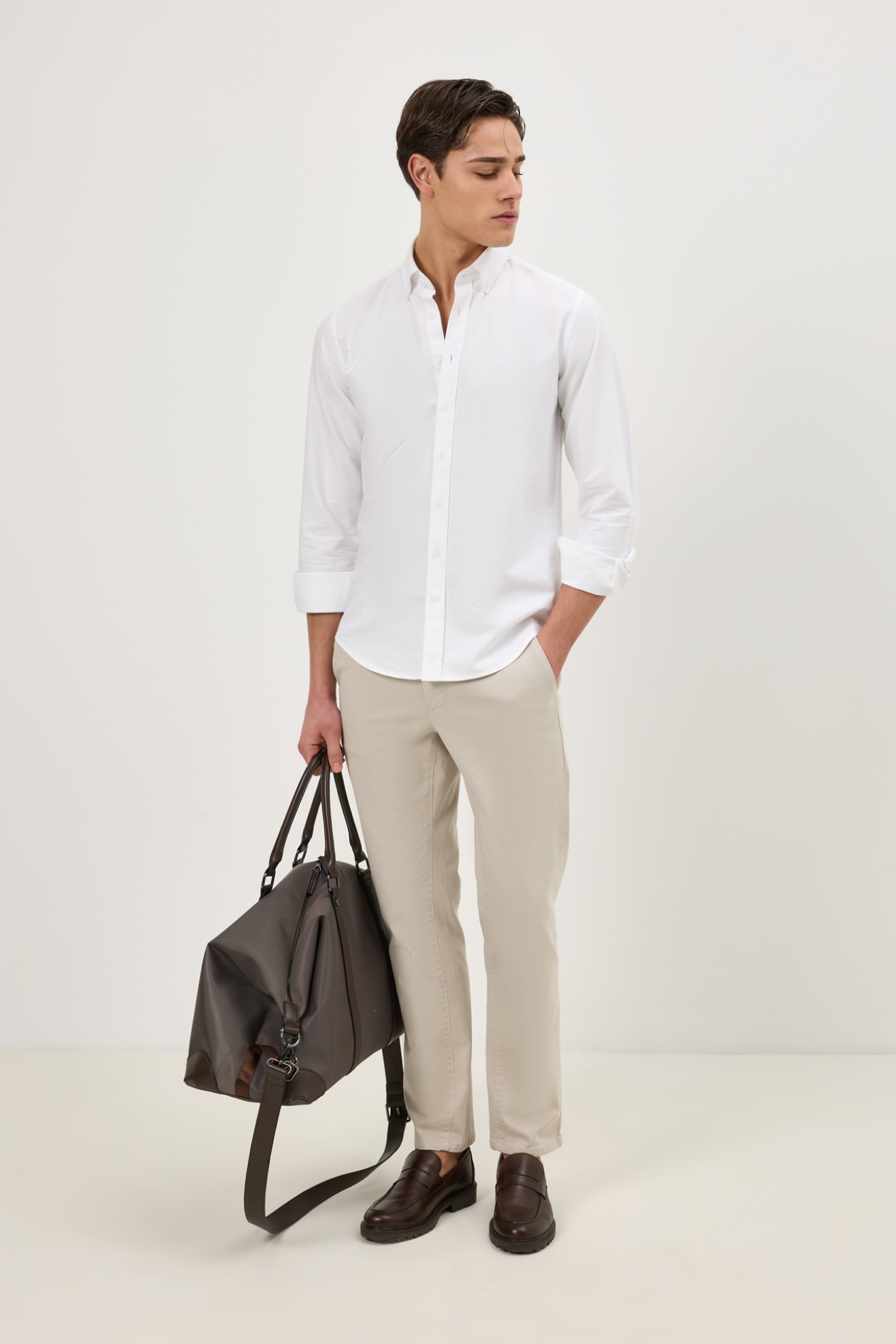 Camisa oxford slim fit