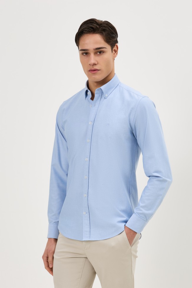 Camisa oxford slim fit