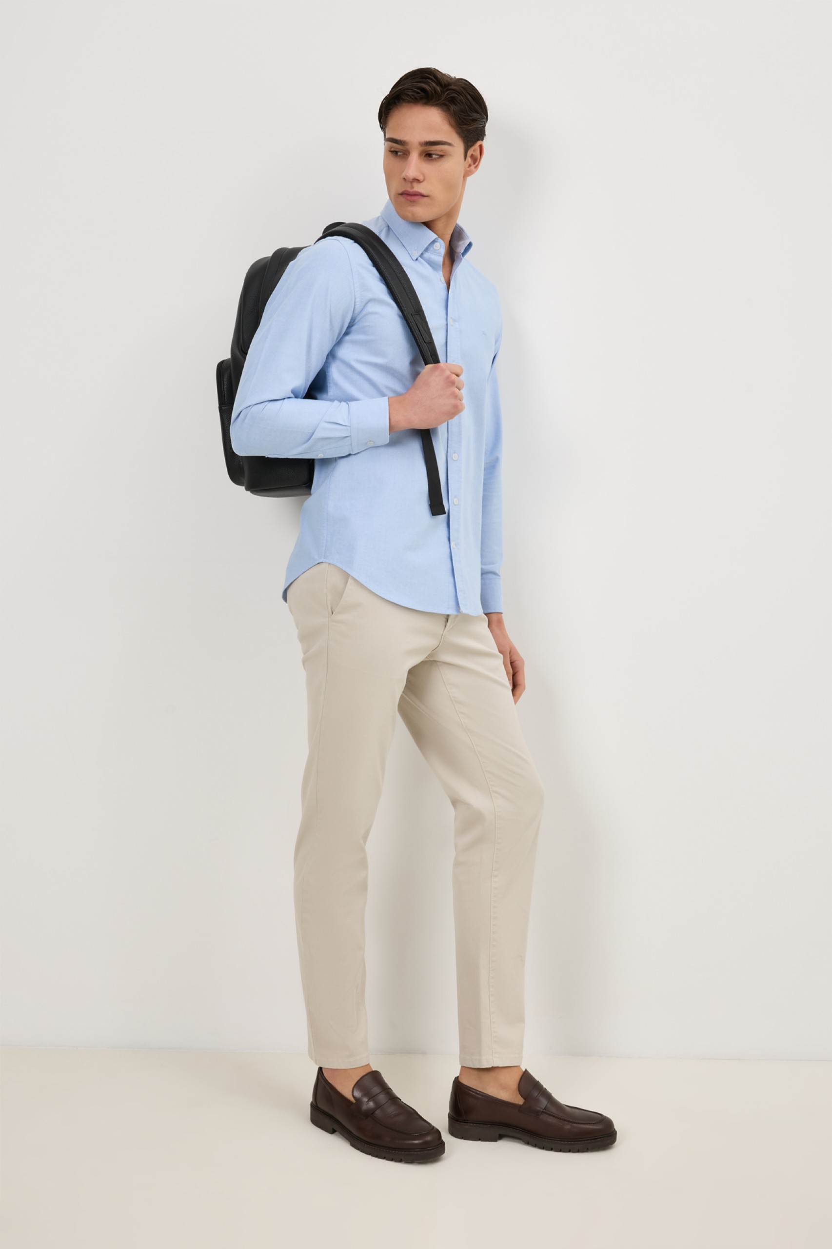 Camisa oxford slim fit