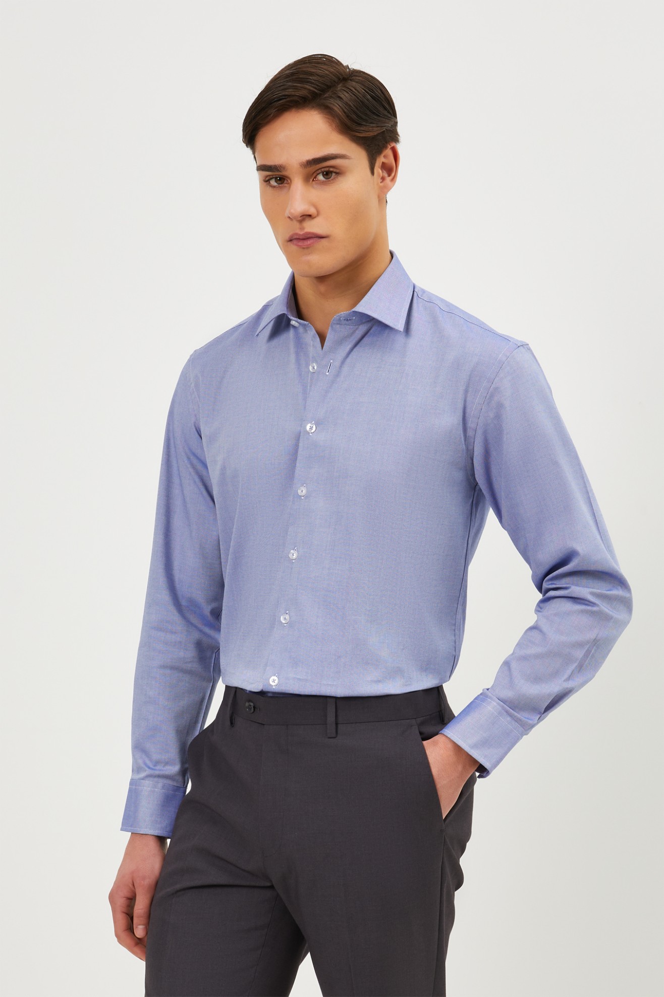 Camisa cl�ssica regular fit easy iron