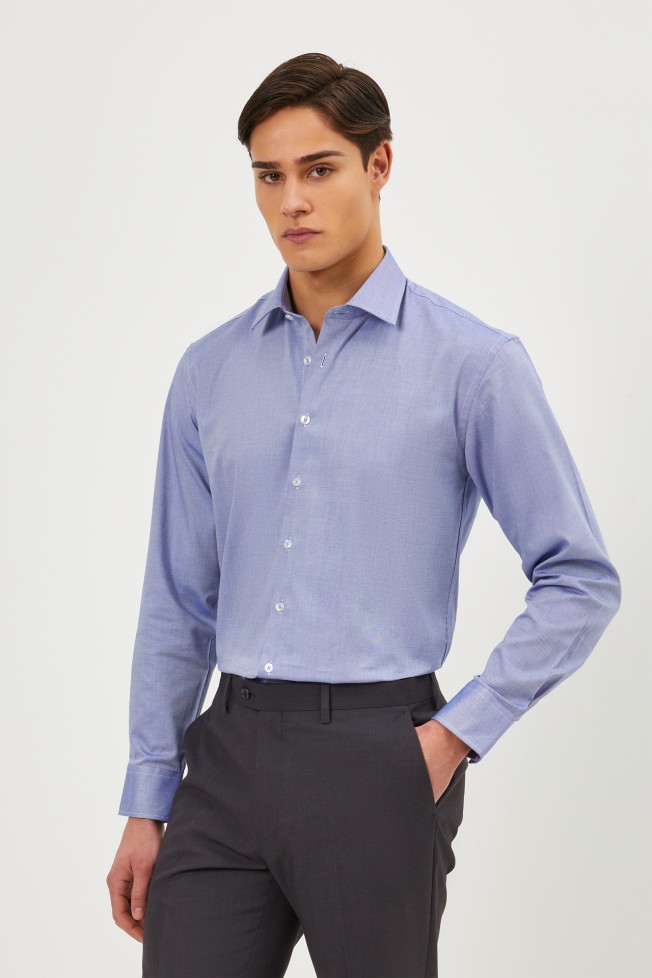 Camisa cl�ssica regular fit easy iron