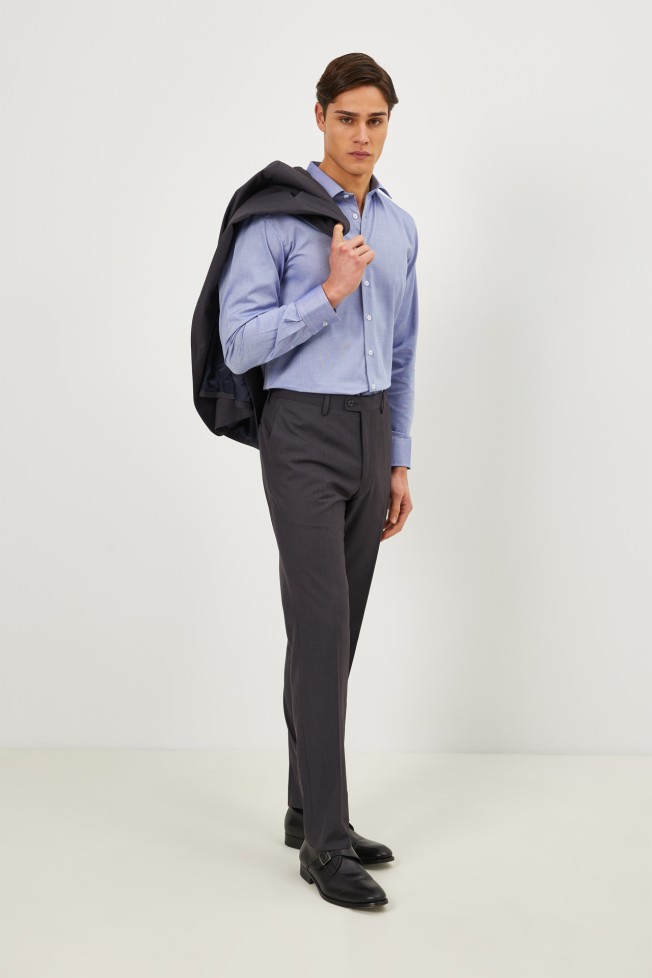 Camisa cl�ssica regular fit easy iron