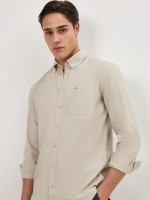 Camisa regular fit em algod�o