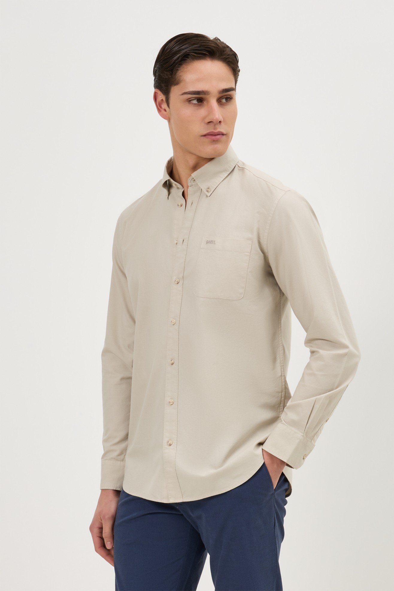 Camisa regular fit em algod�o