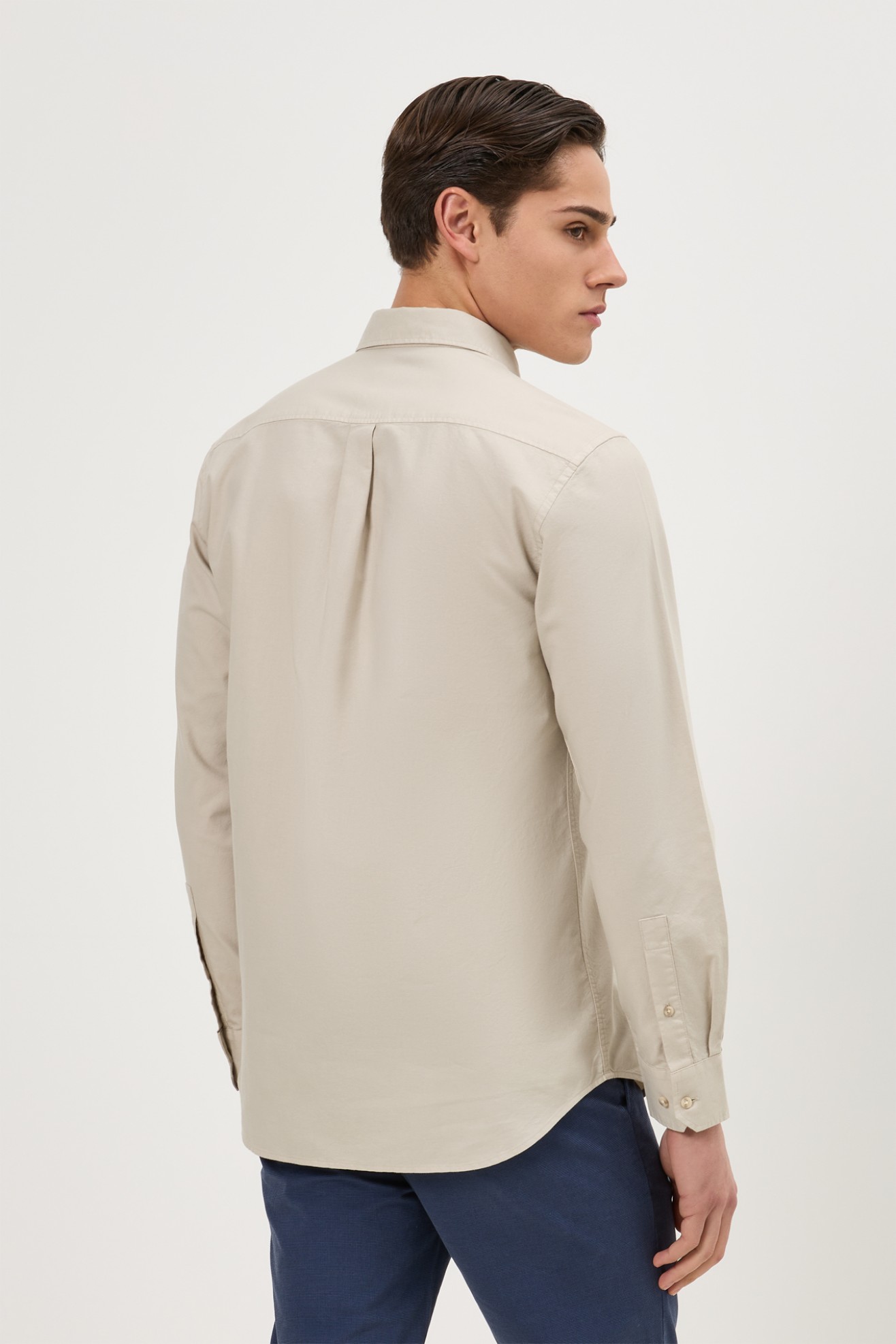 Camisa regular fit em algod�o