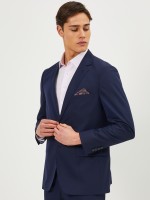 Fato cl�ssico regular fit em azul-marinho