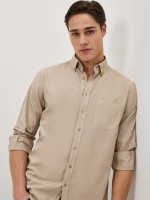 Camisa regular fit em algod�o