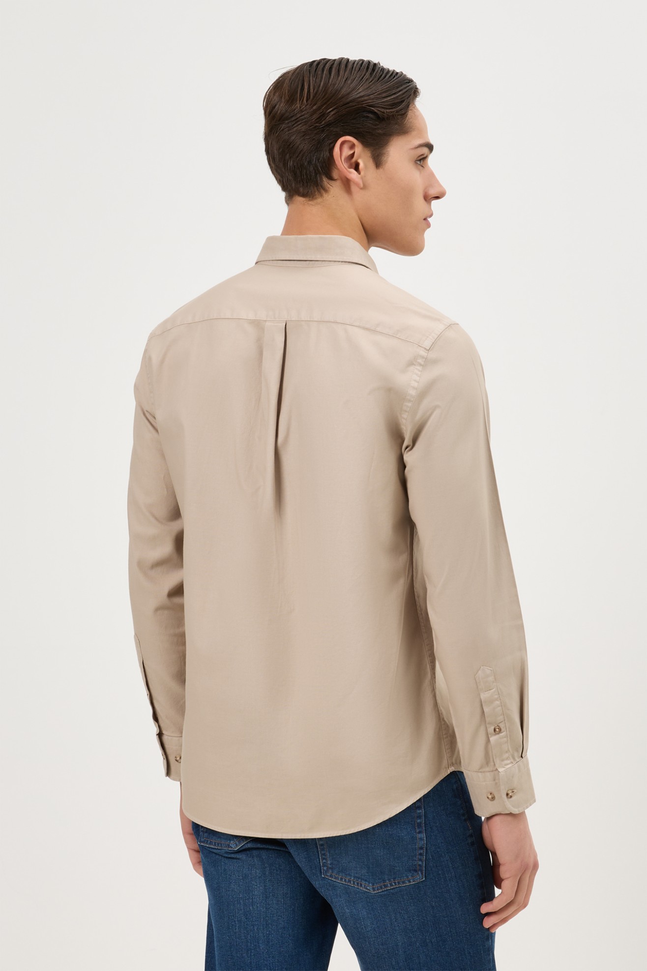 Camisa regular fit em algod�o