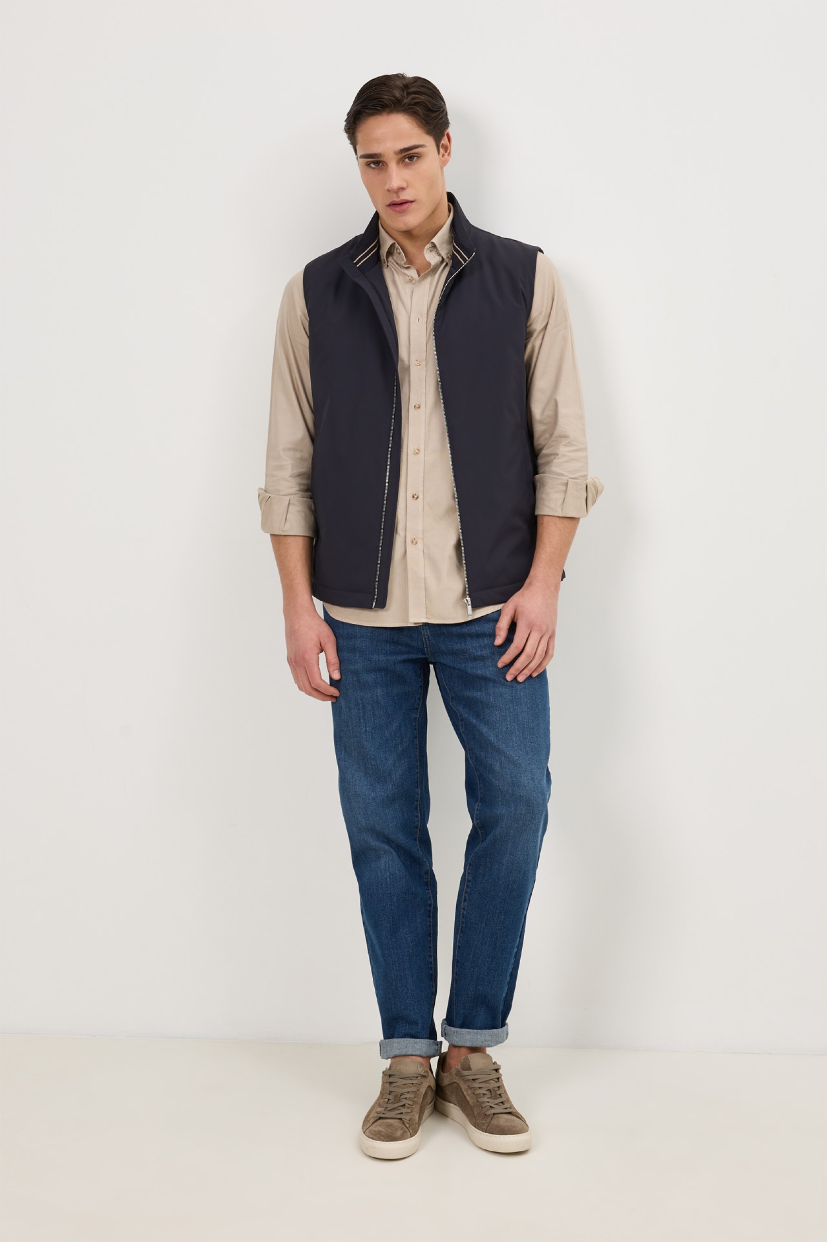 Camisa de corte regular en algodón