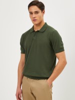 Polo tricotado em linho e algod�o