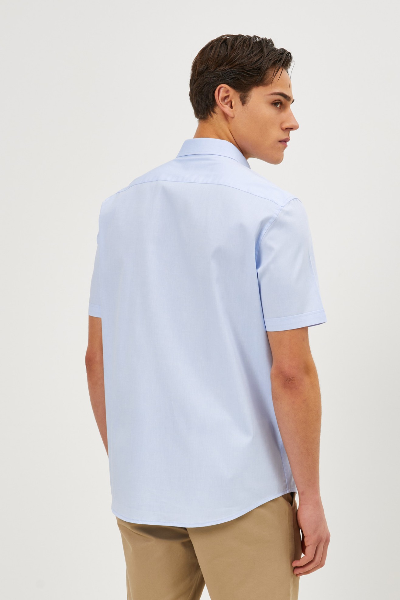 Camisa oxford de manga curta regular fit