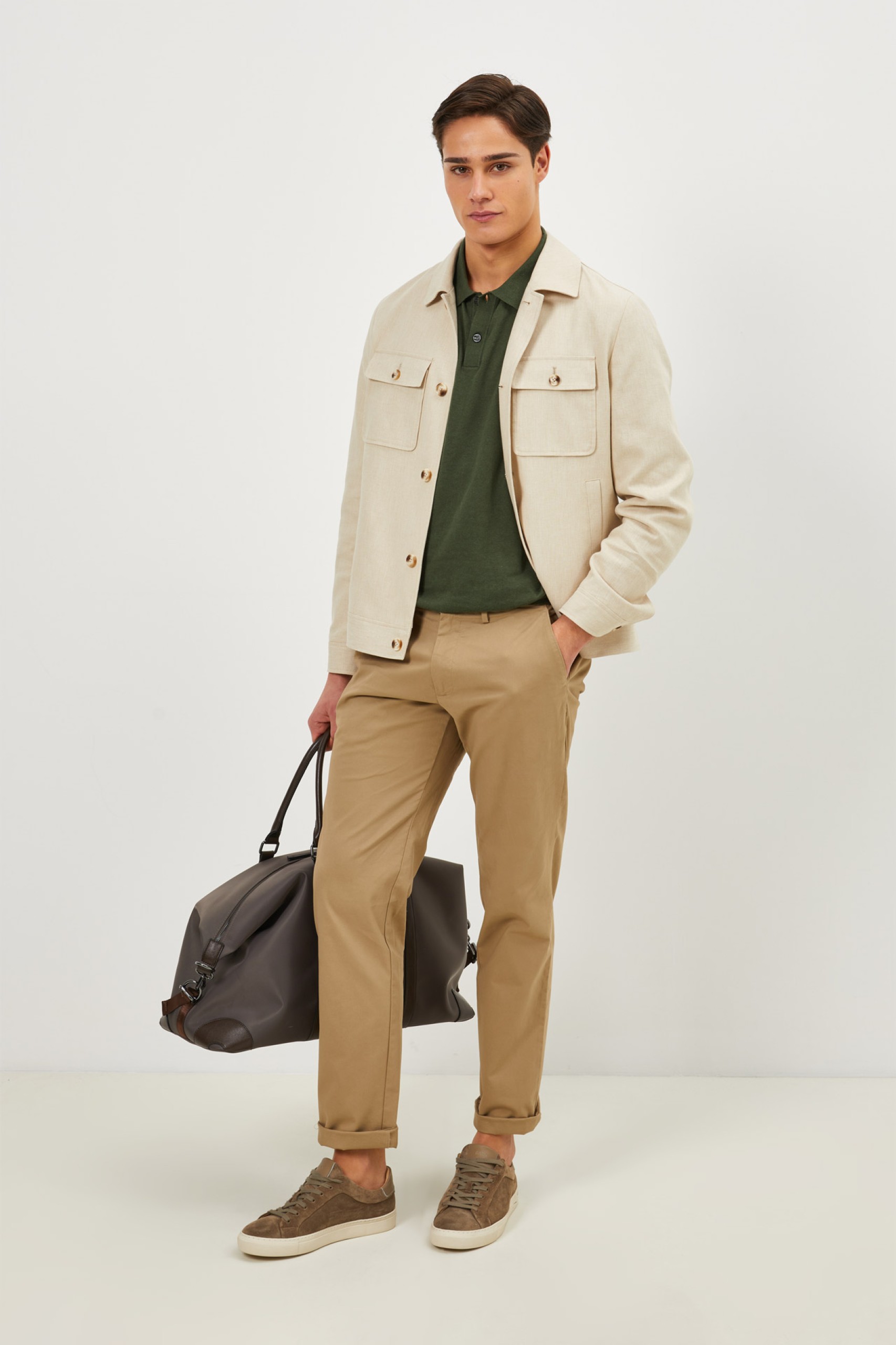 Chaqueta de lino y algodón