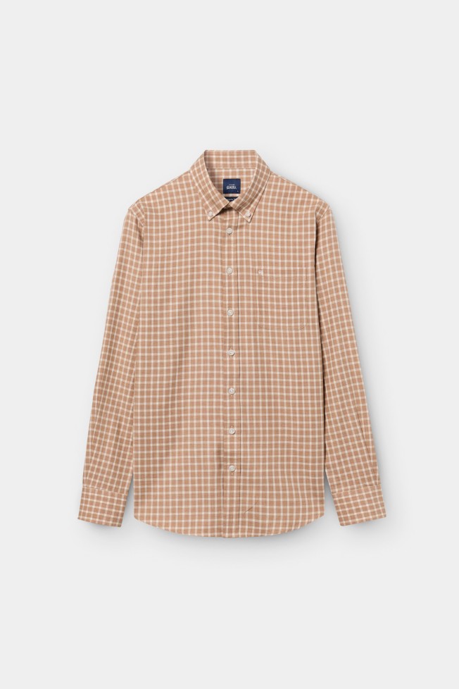 Camisa de cuadros de corte regular en algodón Camisa de cuadros de corte regular en algodón