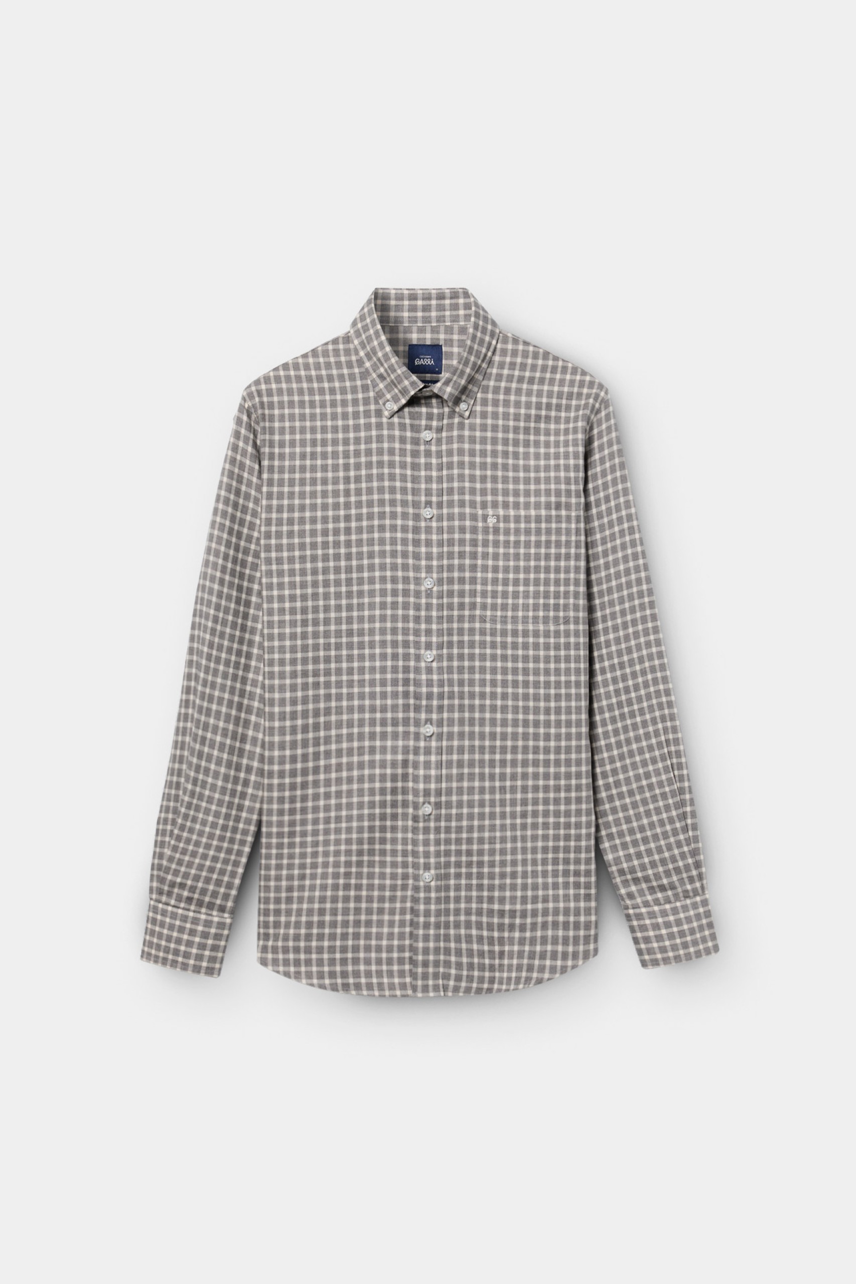 Camisa de cuadros de corte regular en algodón