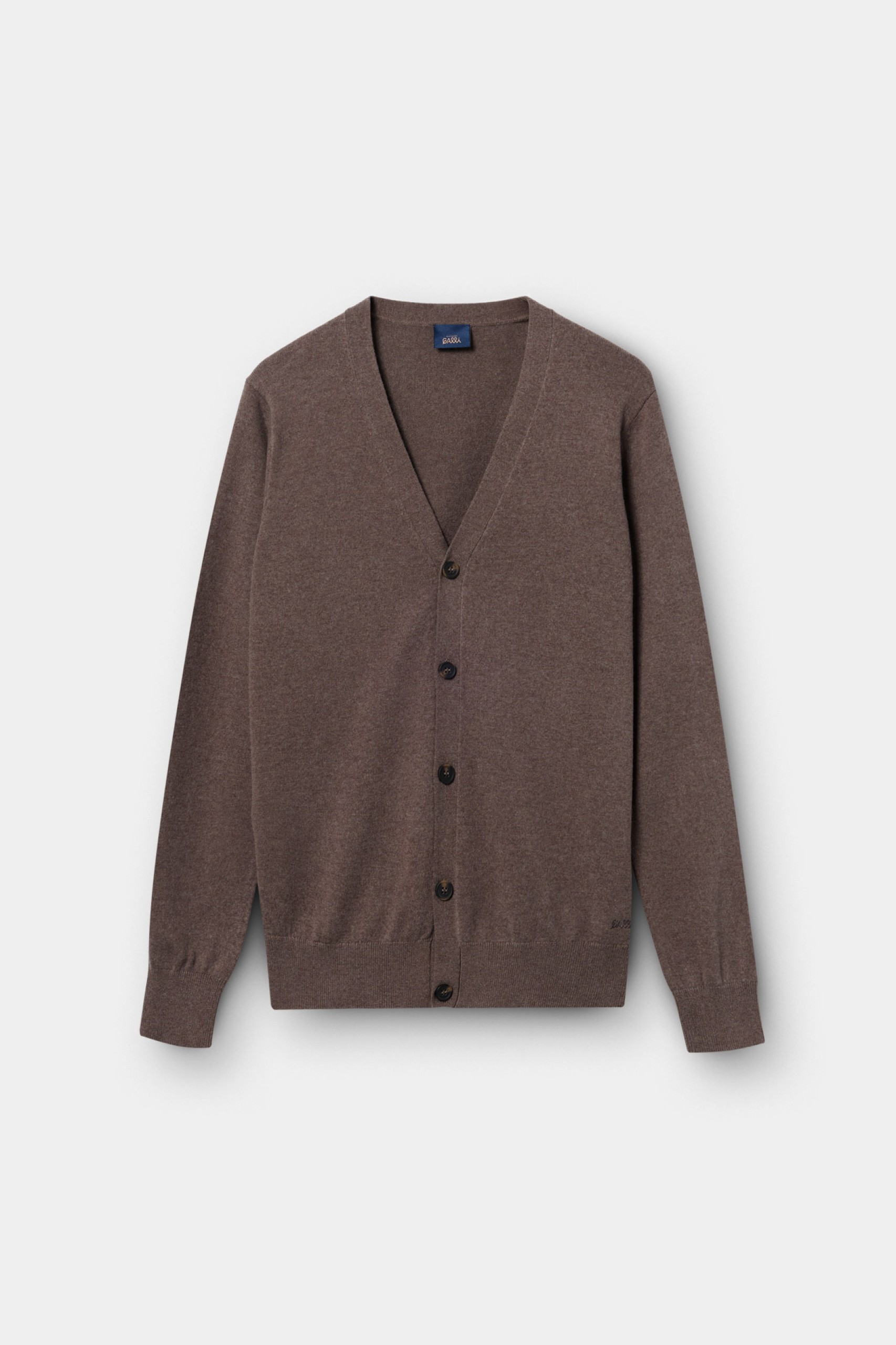 Chaqueta de punto de algodón y lana