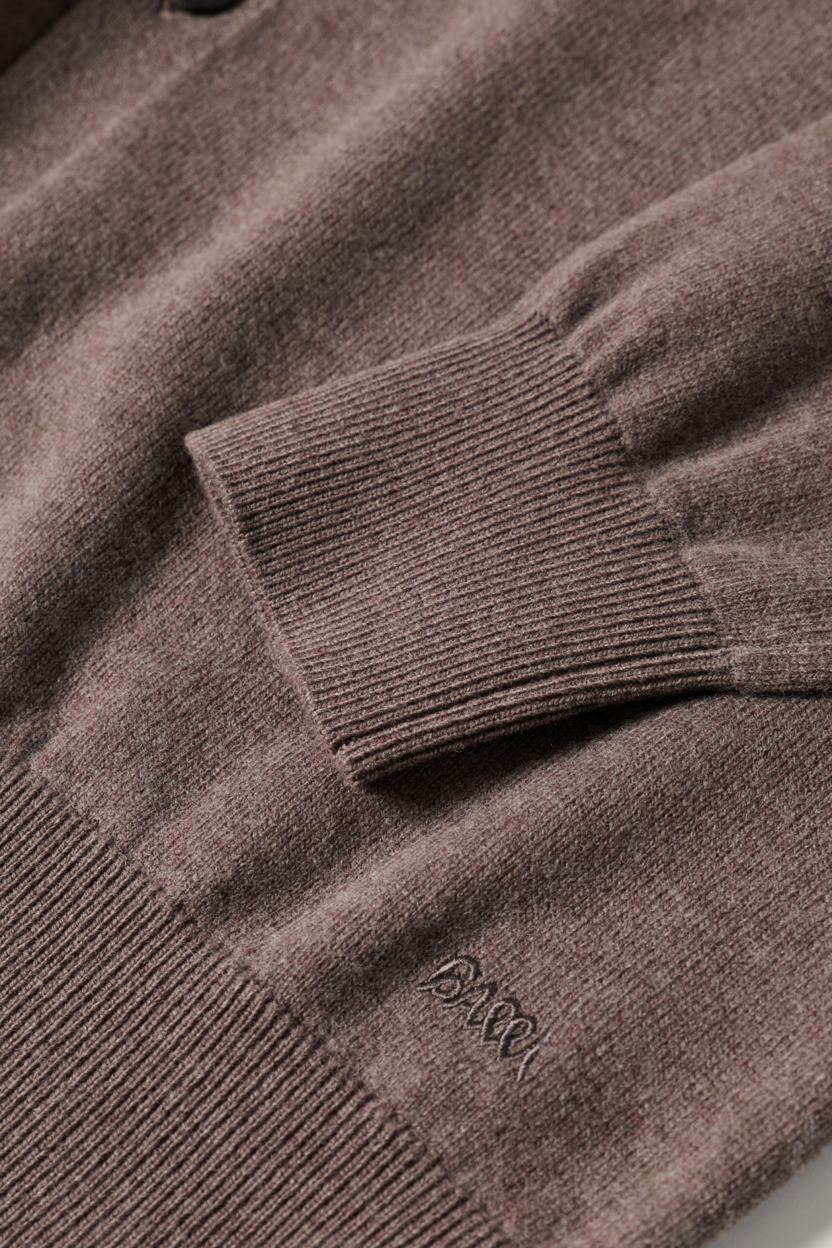 Chaqueta de punto de algodón y lana