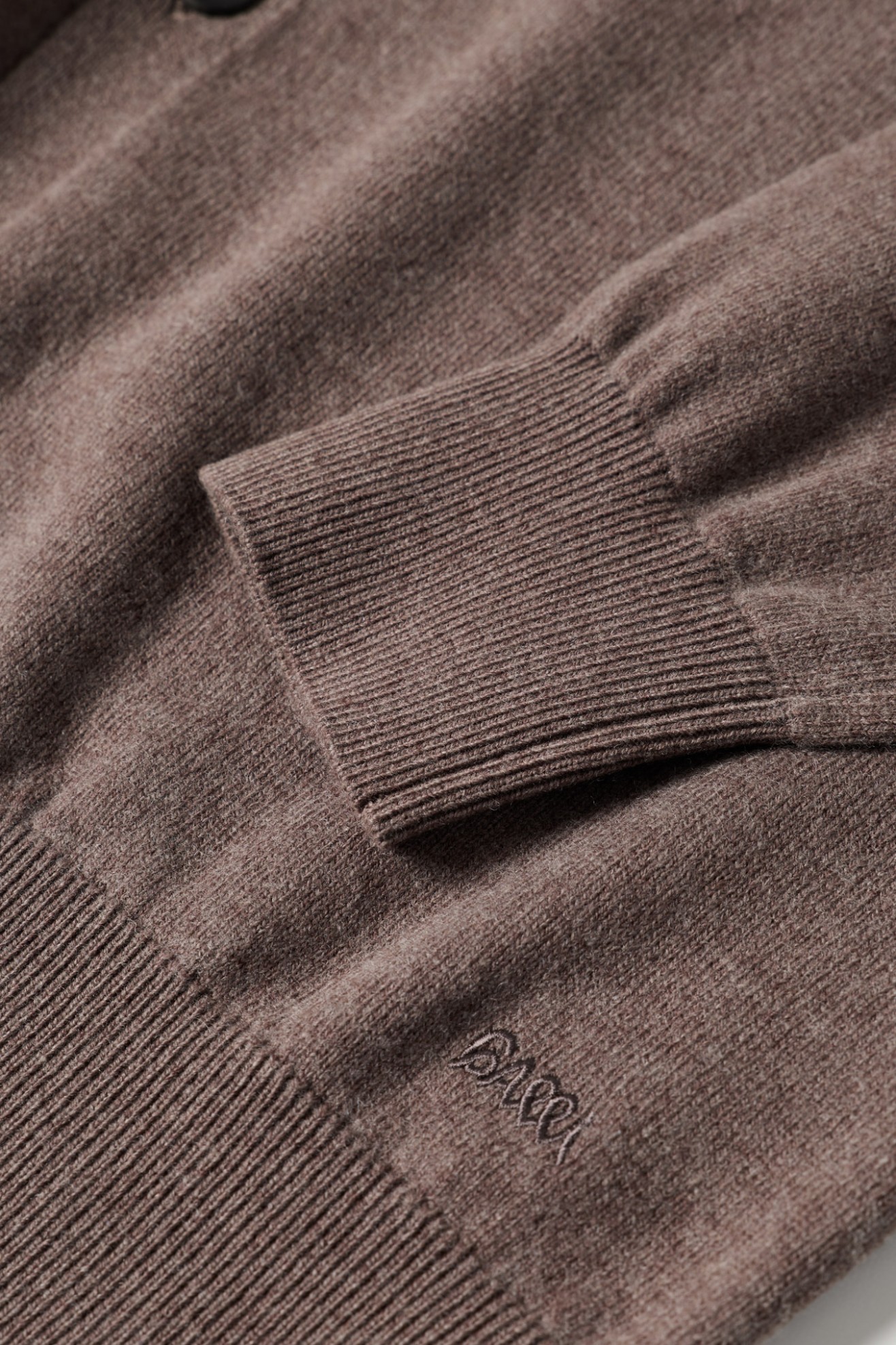 Chaqueta de punto de algodón y lana