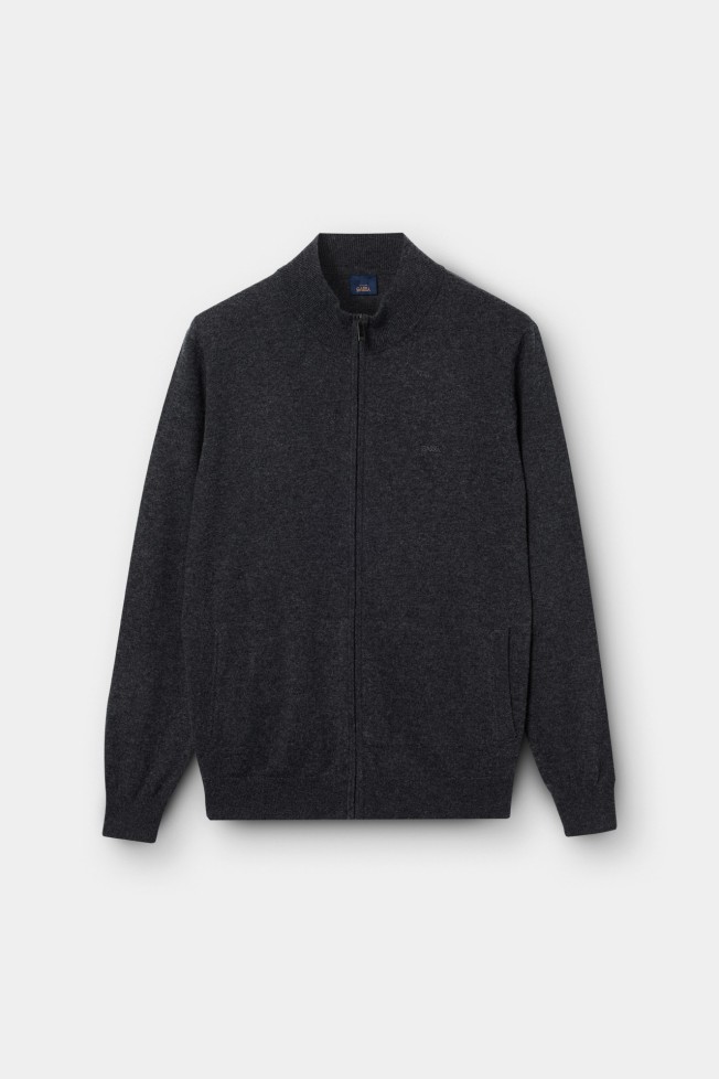 Chaqueta de punto de algod�n y lana