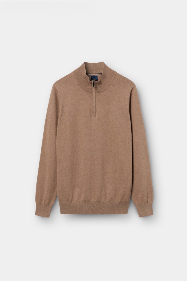 Camisola malha em algod�o e caxemira