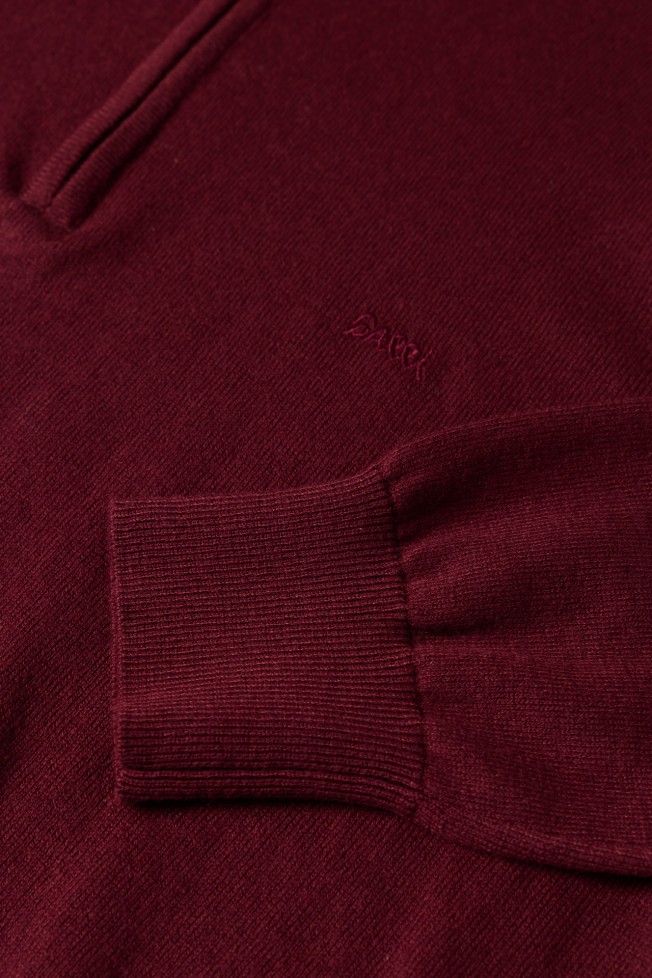 Camisola algod�o e caxemira vermelha