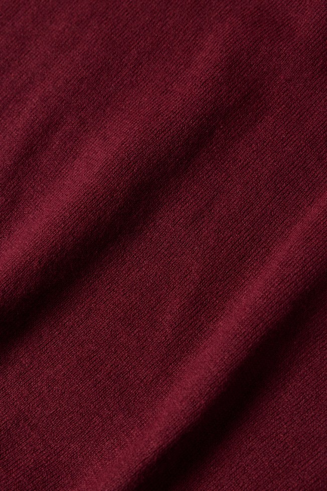 Camisola algod�o e caxemira vermelha