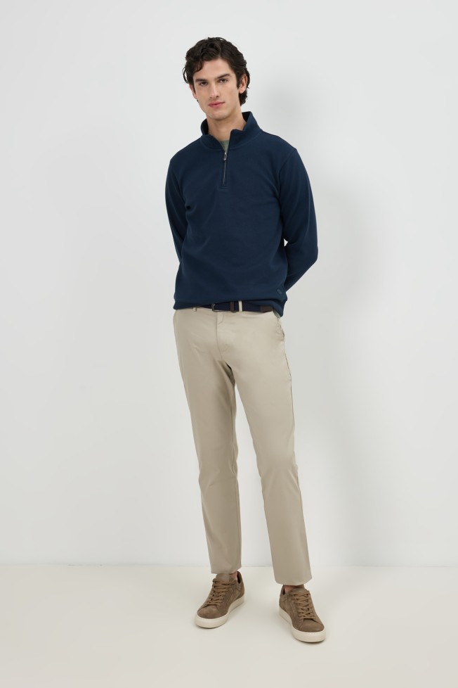 Camisola de malha com fecho Camisola de malha com fecho