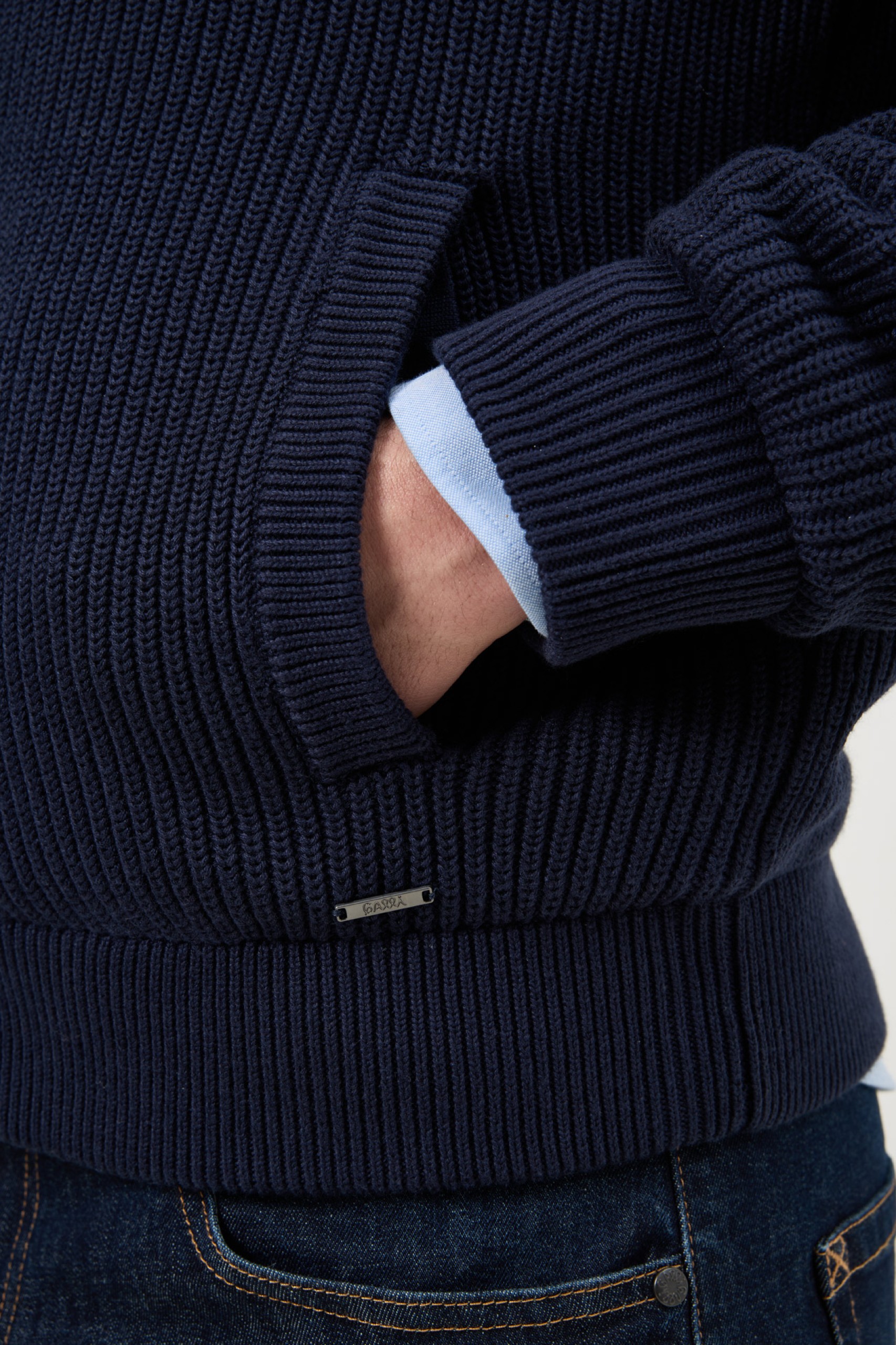 Casaco de malha em lã