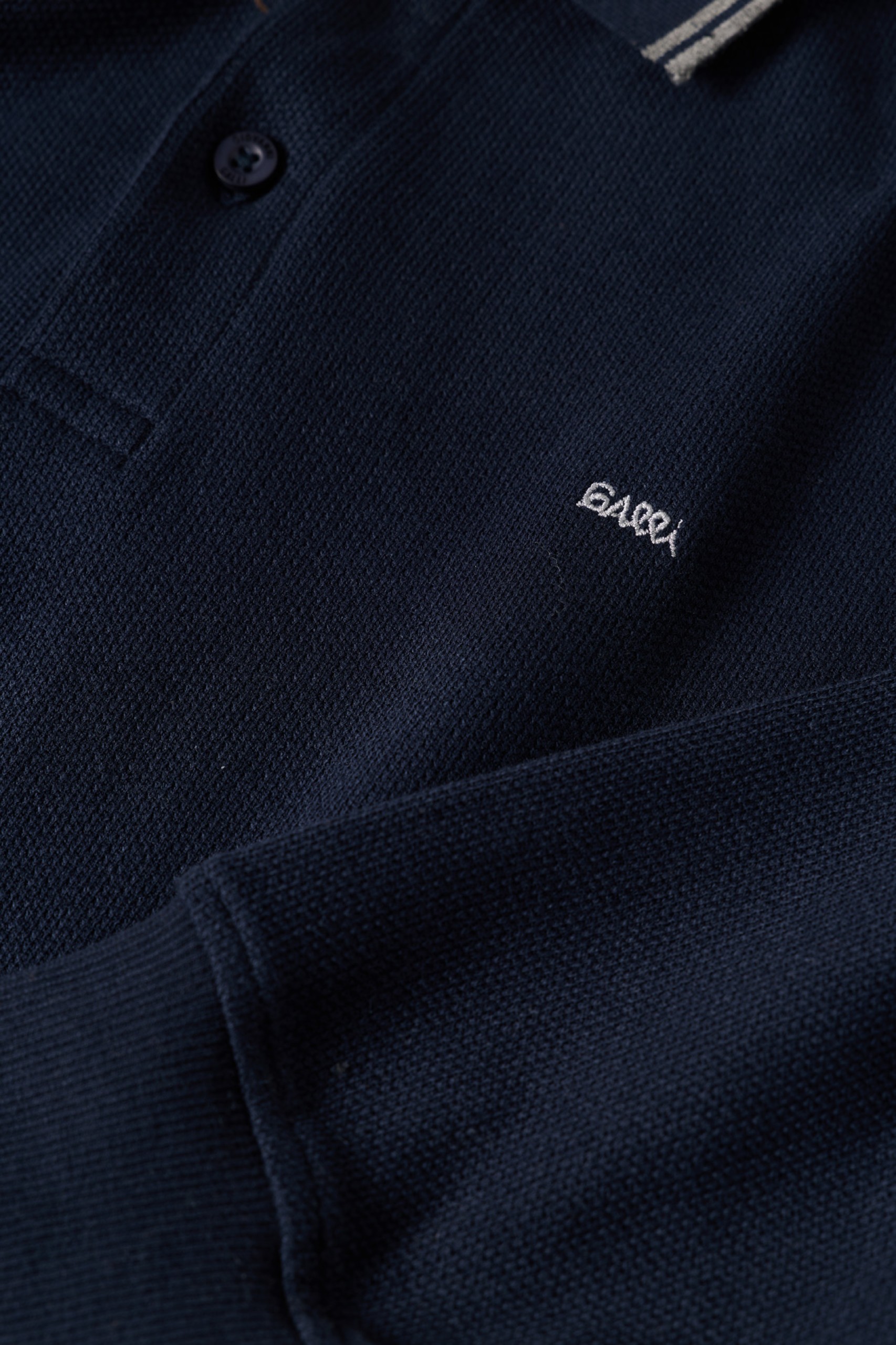 Polo de algodón azul marino
