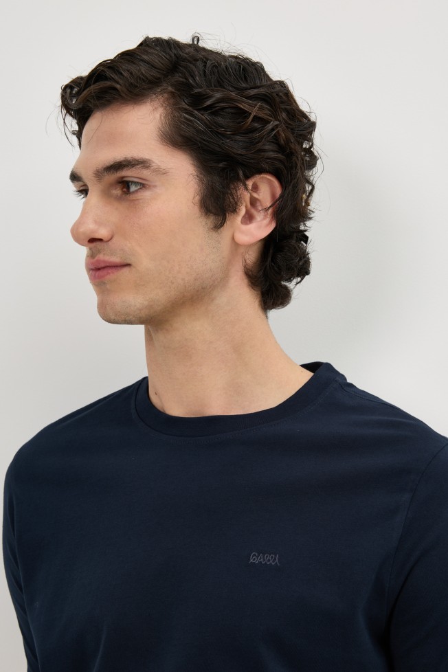 T-shirt de malha jersey regular fit T-shirt de malha jersey regular fit