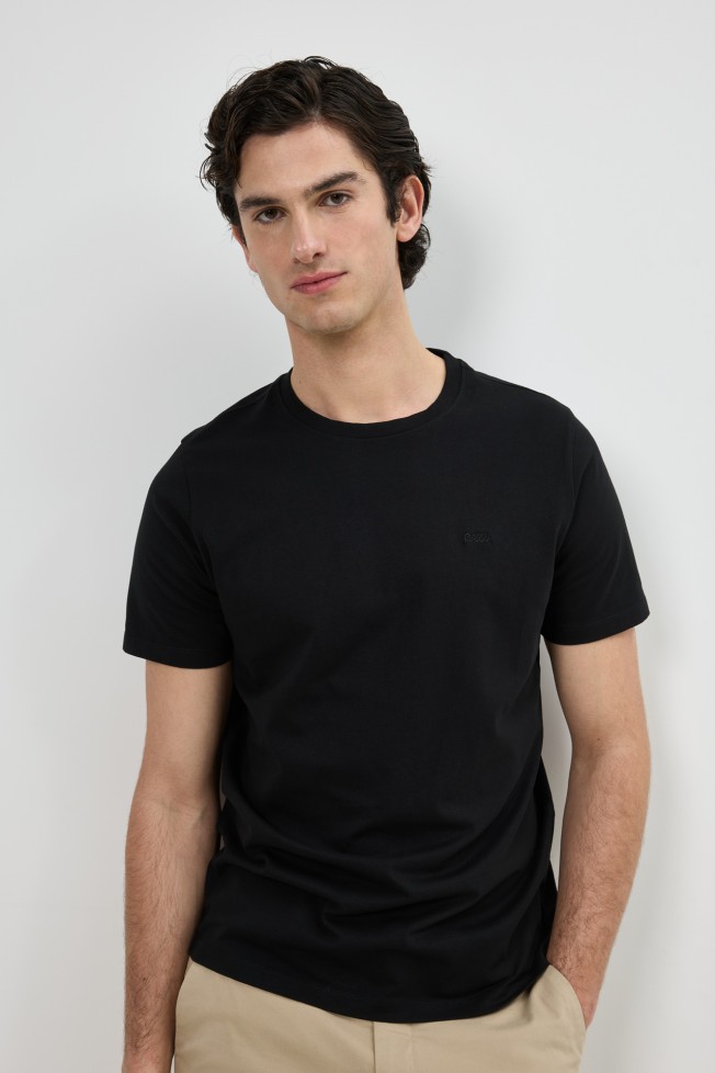 T-shirt de malha jersey regular fit T-shirt de malha jersey regular fit