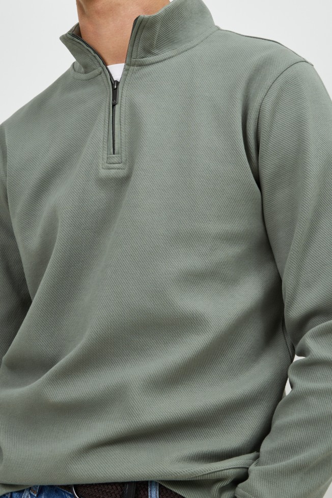 Camisola de malha com fecho