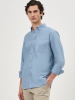 Camisa regular fit em algod�o