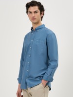Camisa regular fit em algod�o